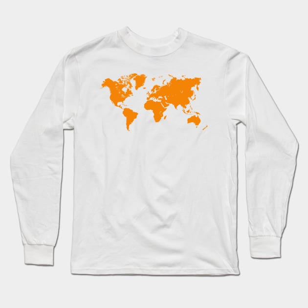 Maps Long Sleeve T-Shirt by Avivacreations